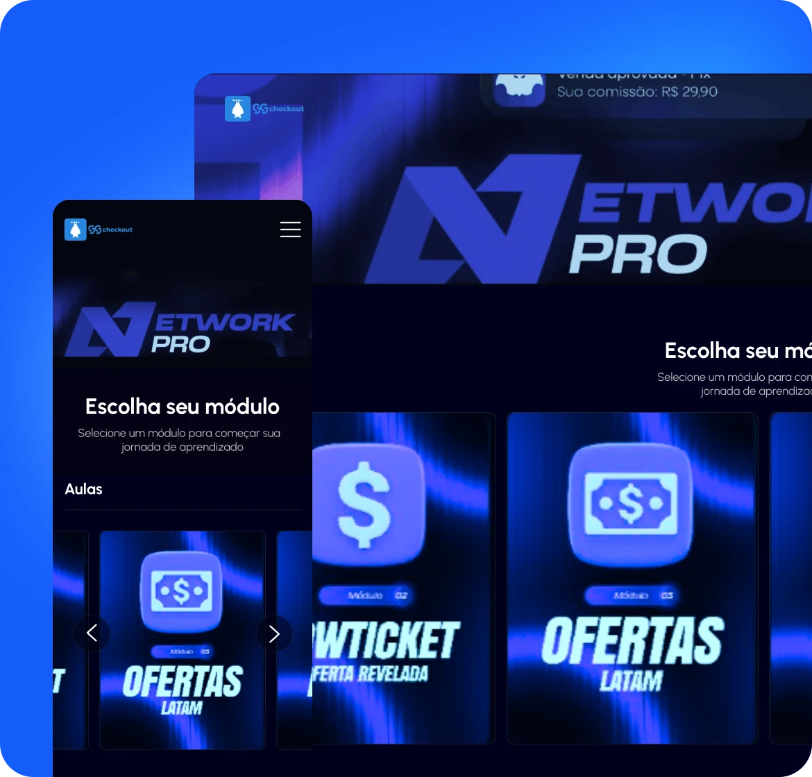 Área de membros do ggCheckout